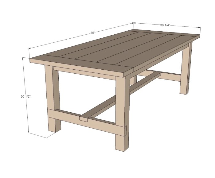 Diy farmhouse style table