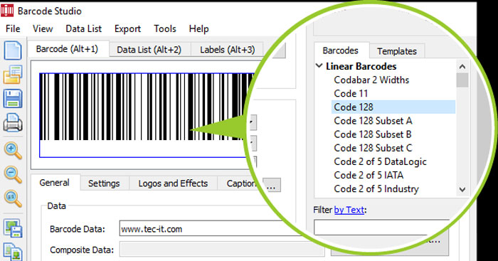 Barcode generator 128