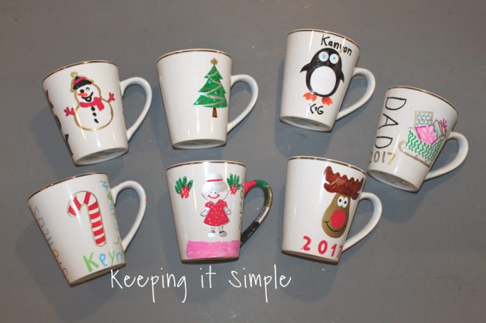 Diy christmas mugs