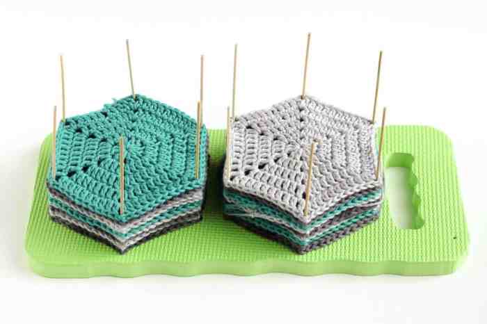 Crochet blocking board diy