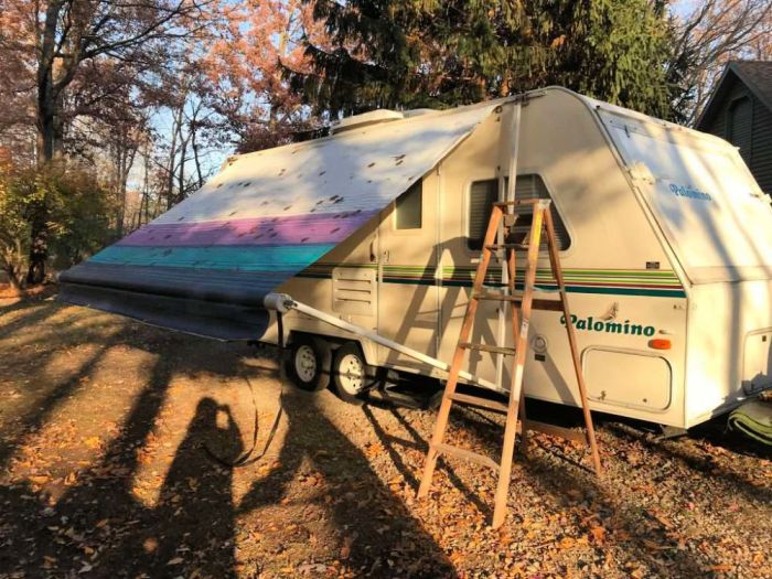 Diy camper awning