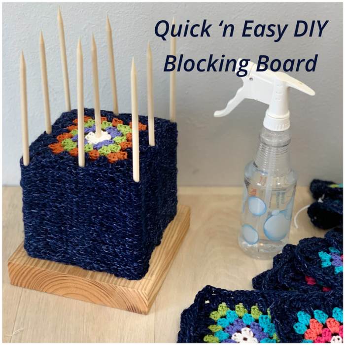 Crochet blocking board block diy easy knitting granny pad wooden squares makeanddocrew gardening measurements object finished mark