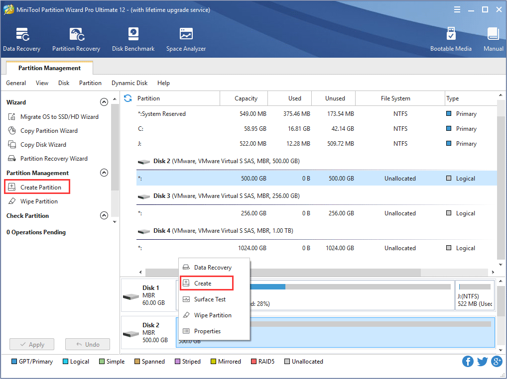 Minitool partition wizard